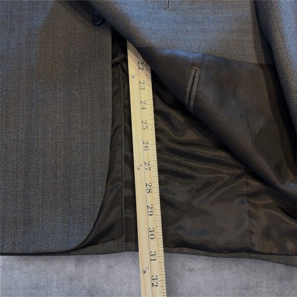 JOSEPH & FEISS Mens Blazer 50R WOOL Brown Sport Coat Two Button Jacket Suits - Picture 10 of 16